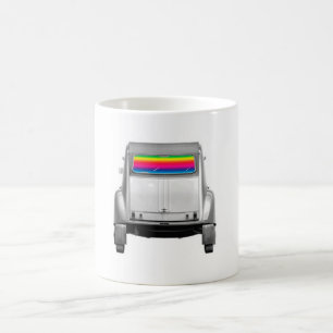 Bilar + regnbåge kaffemugg
