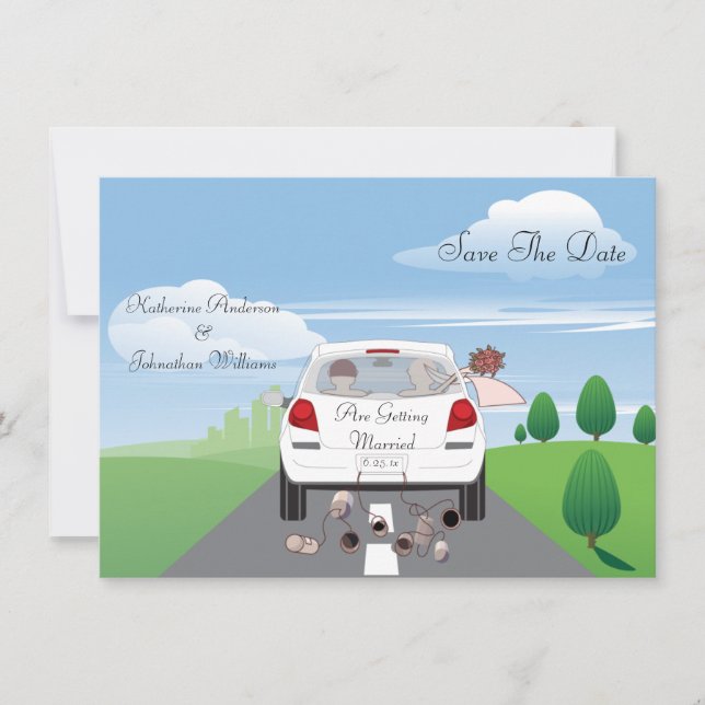 Bilar Spara datum meddelande Inbjudningar (Framsida)