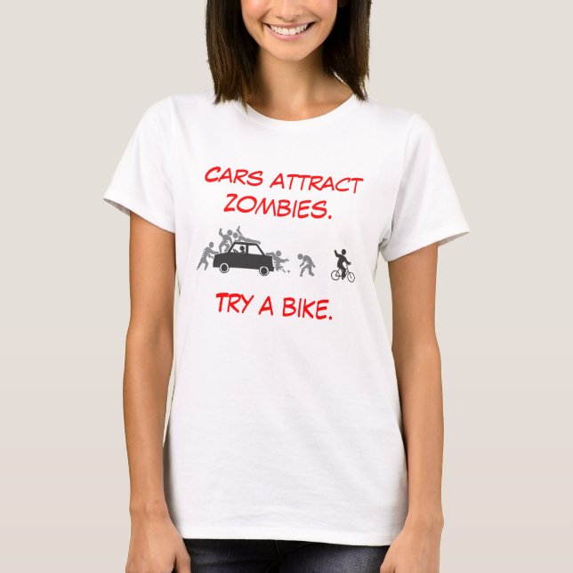 Bilar tilldrar Zombies Tee Shirt (Framsida)