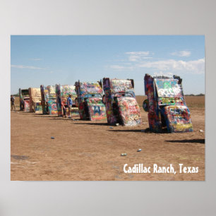 Bilarna på den Cadillac ranchen, Texas Poster