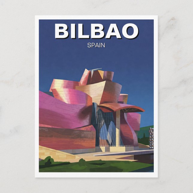 Bilbao Guggenheim Museum Travel Abstrakt Vykort (Framsida)
