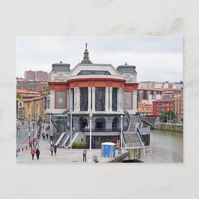 Bilbao. Ribera-marknaden. Mercado de la Ribera. Vykort (Framsida)