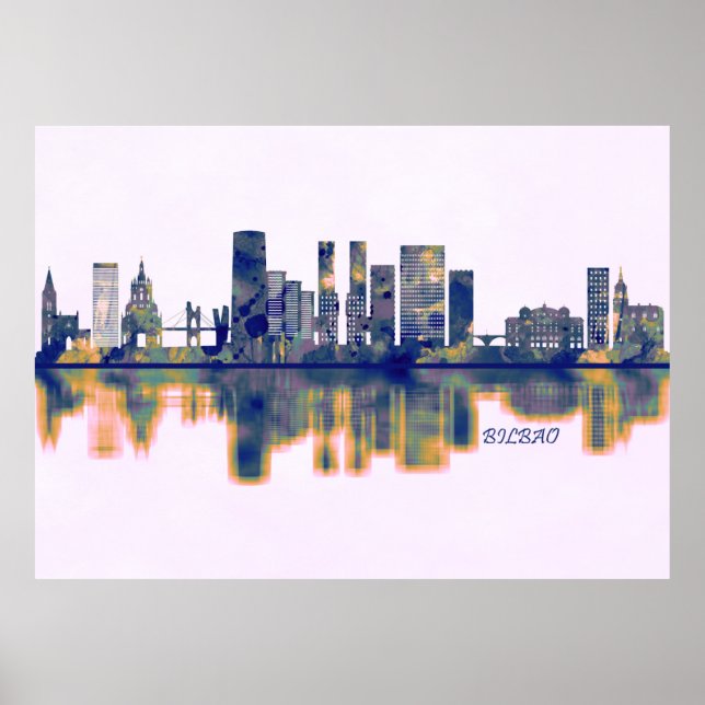 Bilbao Skyline Poster (Framsidan)