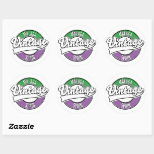 Bilbao spain vintage stil logotyp runt klistermärke