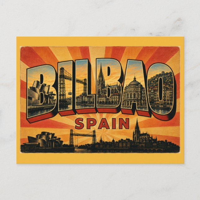 Bilbao Spanien Guggenheim Museum Vykort (Framsida)