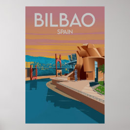 Bilbao, Spanien Poster