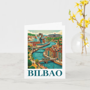 Bilbao Spanien Resa - Färgrik Arkitektur Kort