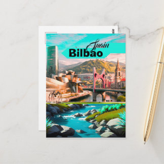 Bilbao Spanien Resa Postkort Konst, Spanien Resa P Vykort
