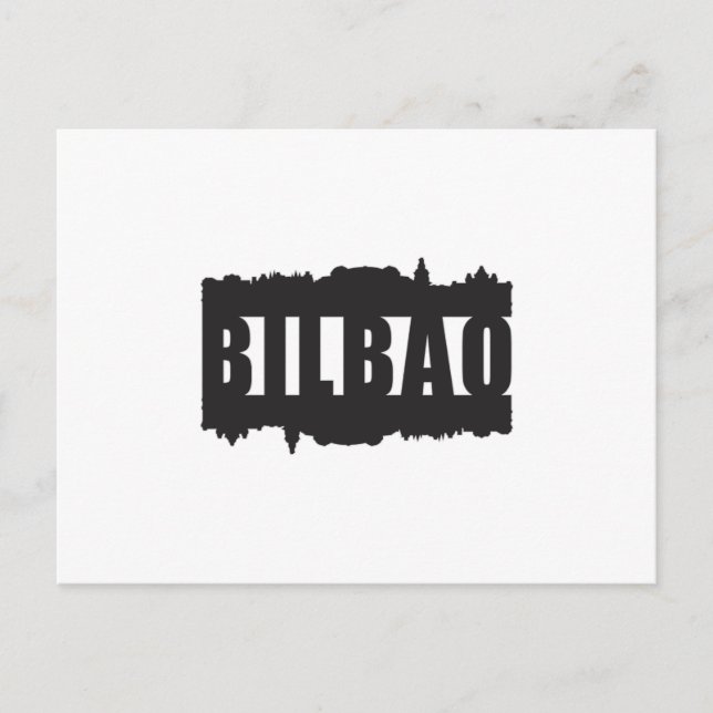 Bilbao Spanien Stadssiluett Presentidé för resa Vykort (Framsida)