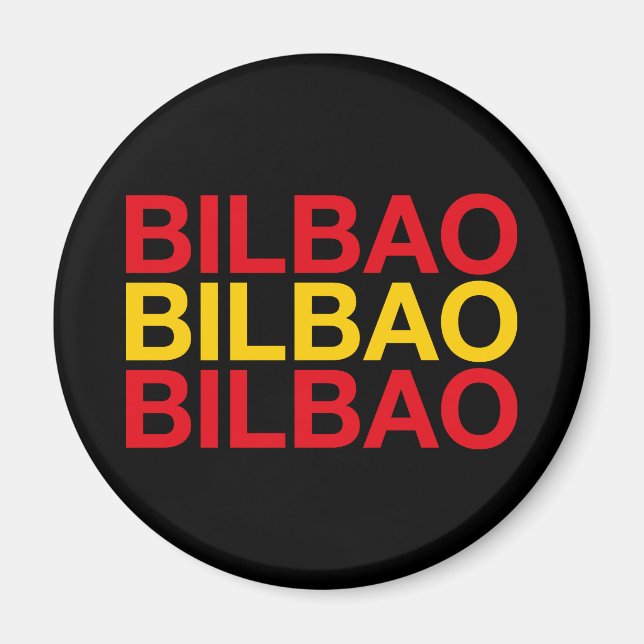 BILBAO Spanska Flagga Magnet (Framsidan)