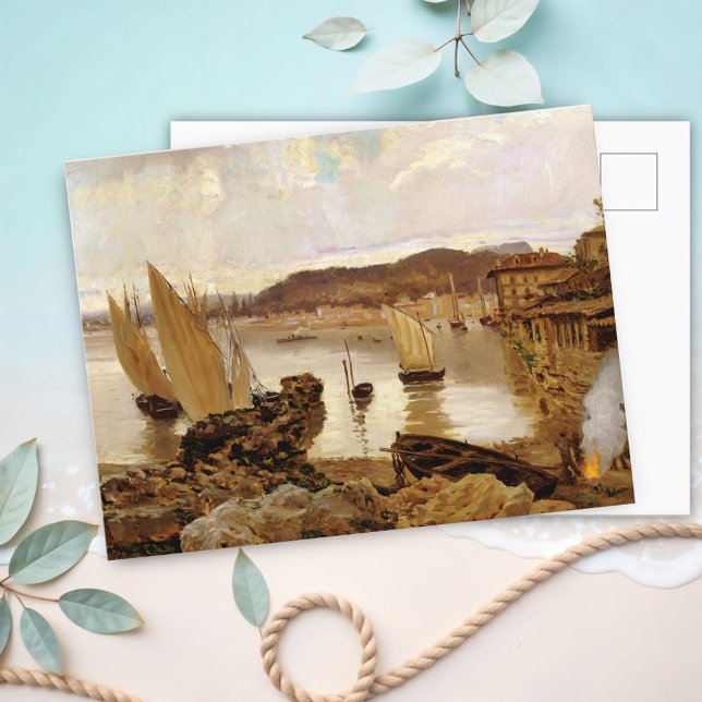 Bilbaos hamn, Antonio Munoz Degrain Vykort (Skapare uppladdad)