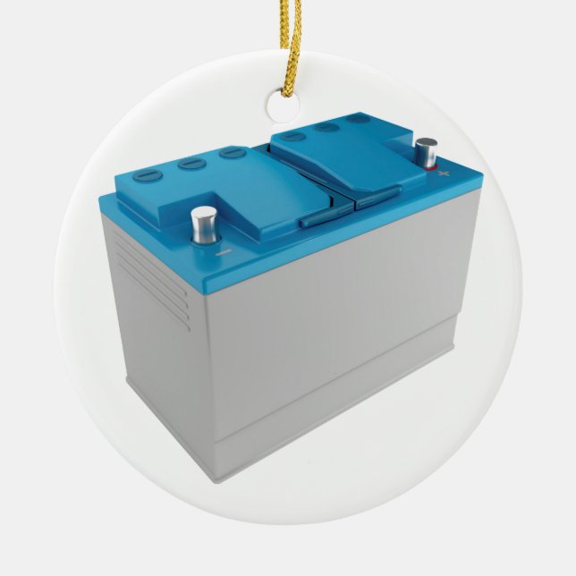 Bilbatteri Julgransprydnad Keramik (Framsidan)