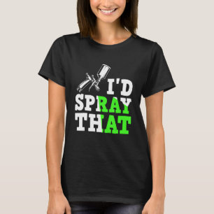 Bilbilmålning 1 med automatisk sprutpistol t shirt