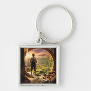 BILBO BAGGINS™ Back in Shire Collage Fyrkantig Silverfärgad Nyckelring