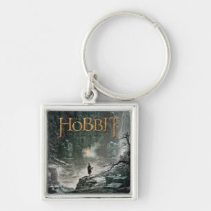 BILBO BAGGINS™ i Erebor Fyrkantig Silverfärgad Nyckelring