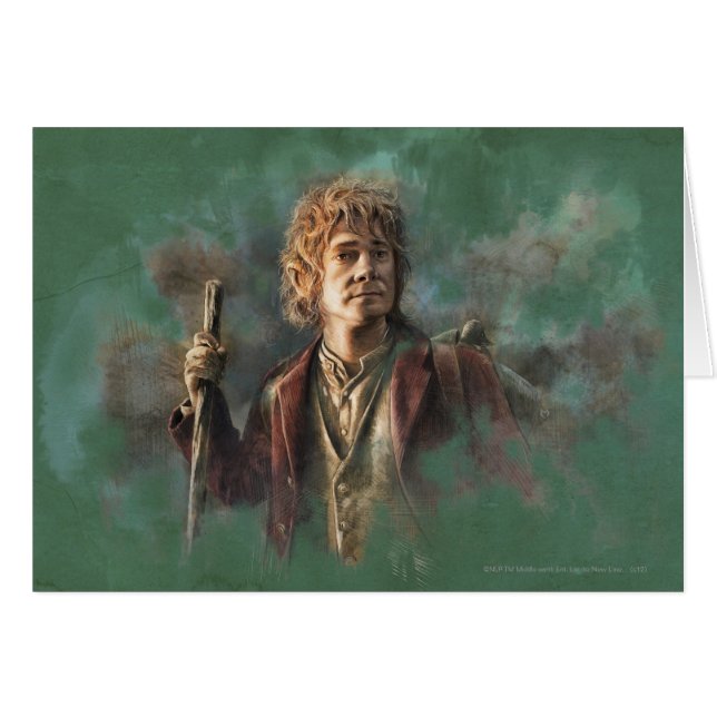 BILBO BAGGINS™ Illustration Hälsningskort (Framsidan Horizontal)