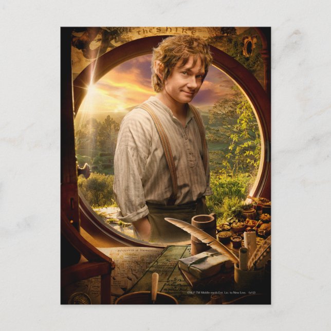 BILBO BAGGINS™ in Shire Collage Vykort (Framsida)