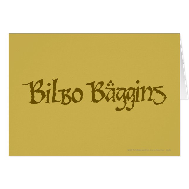BILBO BAGGINS™ Solid Hälsningskort (Framsidan Horizontal)