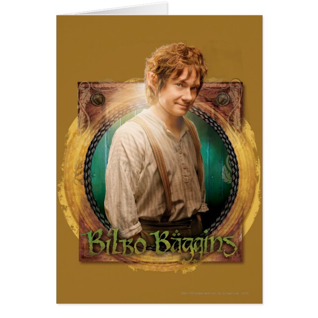 BILBO BAGGINS™-tecken med Namn Hälsningskort (Framsidan)