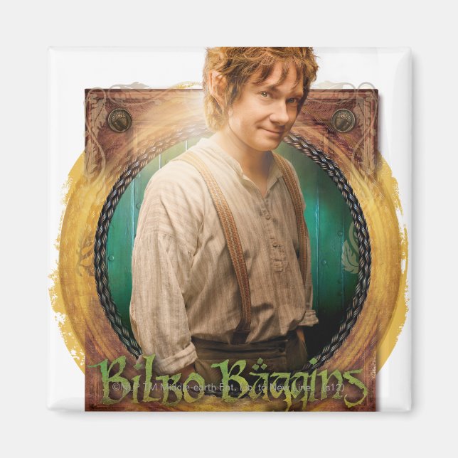 BILBO BAGGINS™-tecken med Namn Magnet (Framsidan)