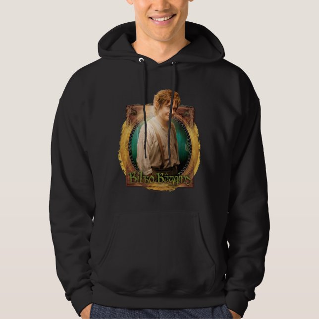 BILBO BAGGINS™-tecken med Namn Sweatshirt Med Luva (Framsida)