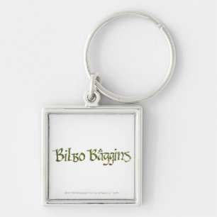 BILBO BAGGINS™ Texturerad Fyrkantig Silverfärgad Nyckelring