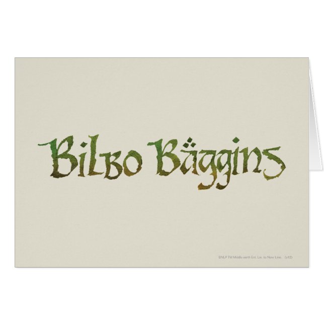 BILBO BAGGINS™ Texturerad Hälsningskort (Framsidan Horizontal)