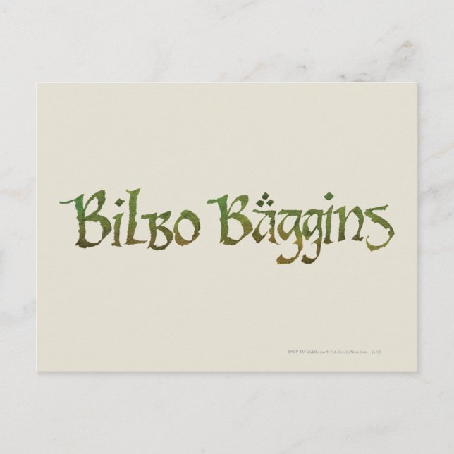BILBO BAGGINS™ Texturerad Vykort (Framsida)