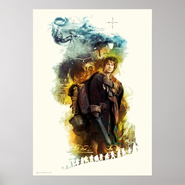 BILBO BAGGINS™ & The Company of Dwarves Graphic Poster (Framsidan)