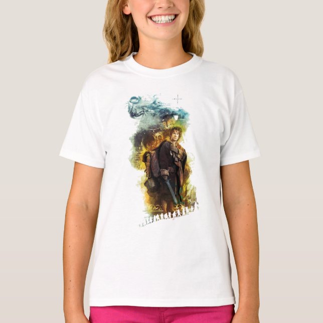 BILBO BAGGINS™ & The Company of Dwarves Graphic T Shirt (Framsida)
