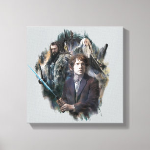 BILBO BAGGINS™, THORIN OAKENSHIELD™ och Gandalf Canvastryck