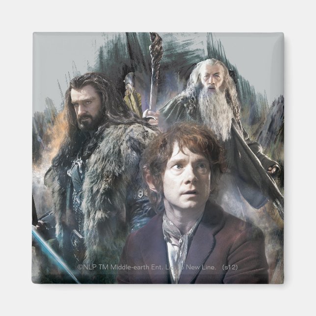 BILBO BAGGINS™, THORIN OAKENSHIELD™ och Gandalf Magnet (Framsidan)