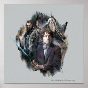 BILBO BAGGINS™, THORIN OAKENSHIELD™ och Gandalf Poster