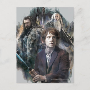 BILBO BAGGINS™, THORIN OAKENSHIELD™ och Gandalf Vykort