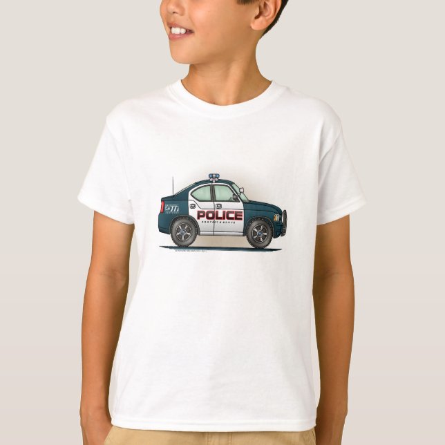 Bilburk för polisövervakning t-shirt (Framsida)