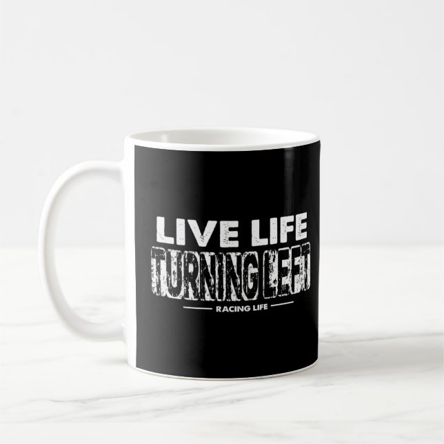 Bilcitat Hastighetsväg Tävling Gear Live Life Tur  Kaffemugg (Vänster)