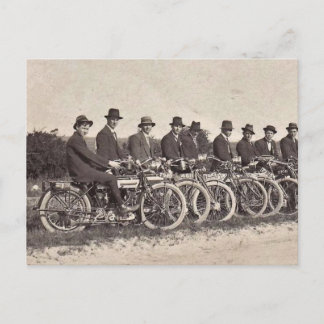 Bild 1912 B&W för gamla motorcyklar Vykort
