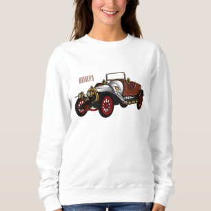 Bild 1920-tecknad för klassisk bil t shirt