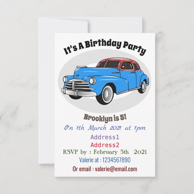 Bild 1948 för klassiskt tecknad inbjudningar (Framsida)