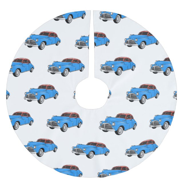 Bild 1948 för klassiskt tecknad julgransmatta borstad polyester (Framsidan)