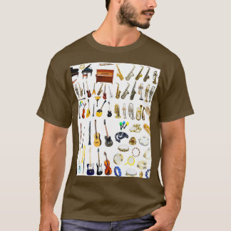Bild 1 för olika typer av musikinstrument t shirt