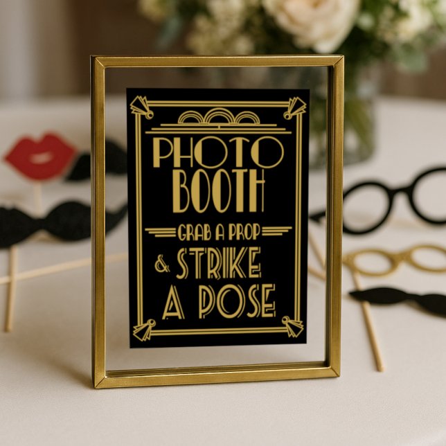 Bild 20:s Art deco Photo Booth-utskrift Poster (Skapare uppladdad)