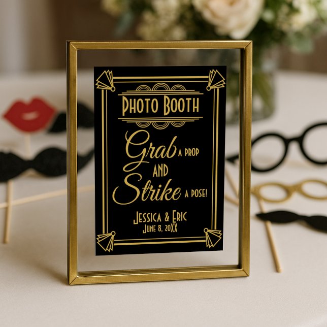Bild 20:s Art deco Photo Booth-utskrift Poster (Skapare uppladdad)