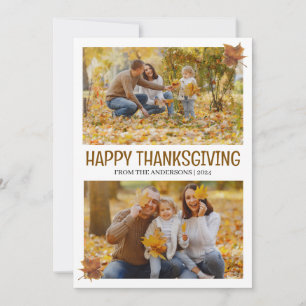 Bild 2 av den tacksamma Eleganten Happy thanksgivi Julkort