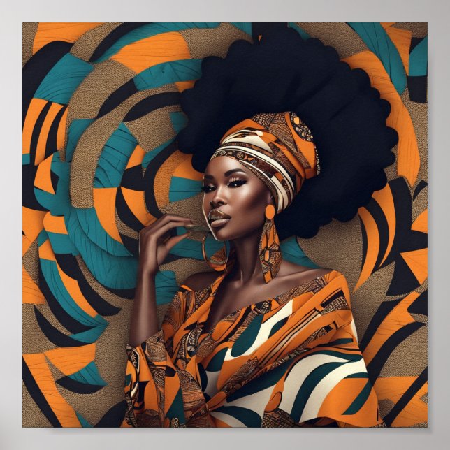 Bild av afrikansk kvinna poster (Framsidan)