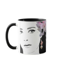 Bild av anpassadet blommigt mode i ansikte