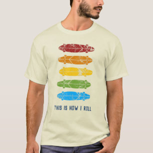 Bild av Anpassningsbar Message Rainbow Longboard T Shirt