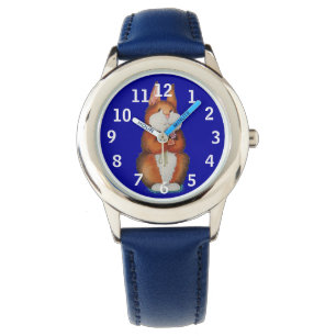 bild av att le gullig brun kaninkanin armbandsur