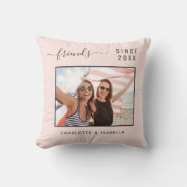 Bild av bästa vänner  rosa ros guld namn i kudde