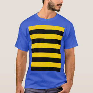 Bild av Bee mönster black and gult rand Graphic T Shirt